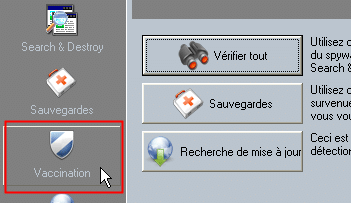 Vaccination avec Spybot