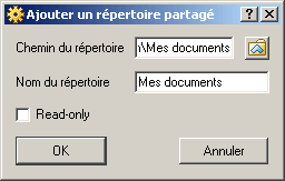 Ajouter un répertoire partagé