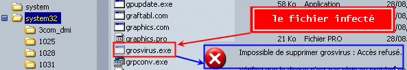 Fichier infecté