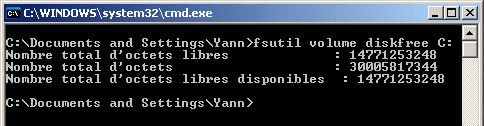 fsutil volume diskfree C: