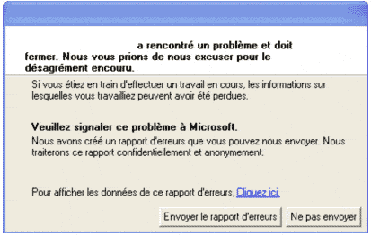 Les rapports d'erreurs