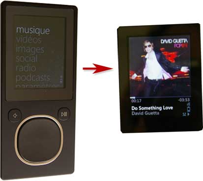 Lecture de musique sur le Zune