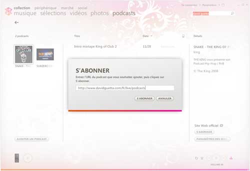 Abonnement aux podcasts