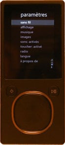 Les paramètres du Zune