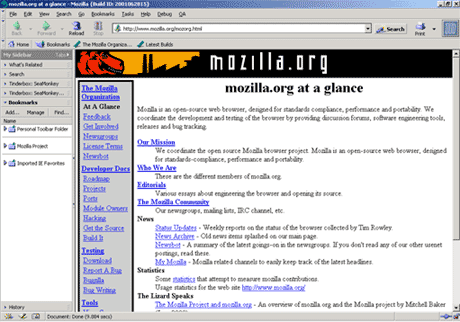 Interface de Mozilla
