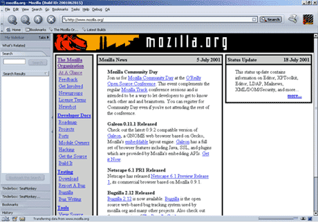L'aspect graphique de Mozilla