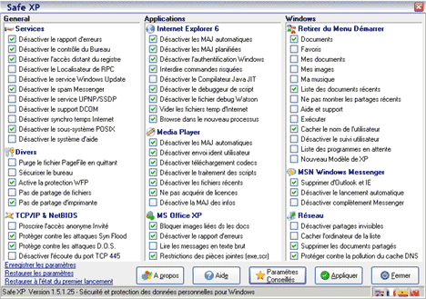 Fonctionnement de Safe XP