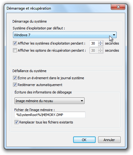 Démarage et récupération