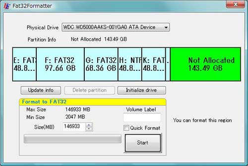 Formater en FAT32