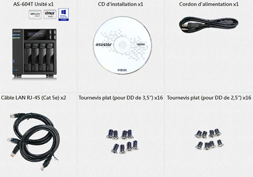 Les accessoires de l'AS-604T