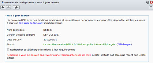 Mise à jour du DSM