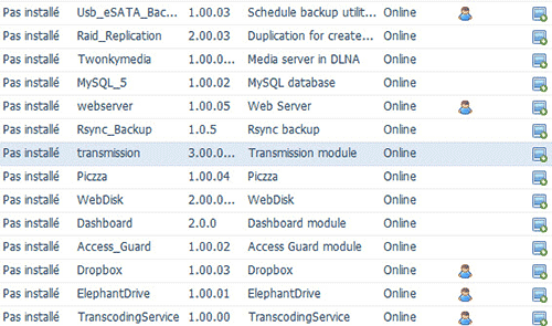 Modules supplémentaires