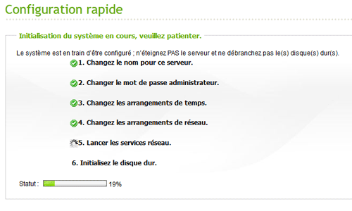 Configuration rapide su NAS