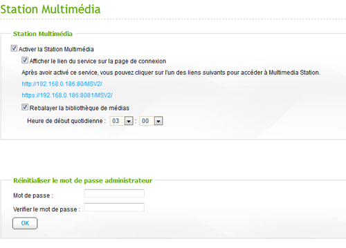 Paramétrage du Station Multimedia