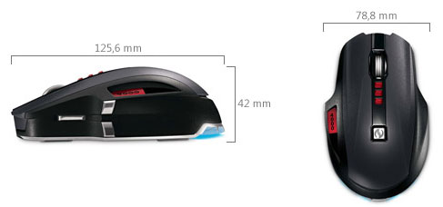 Les Dimensions de la SideWinder X8