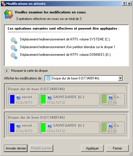 Redimensionner une partition