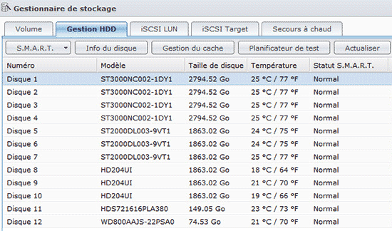 DS3612xs avec 12 disques