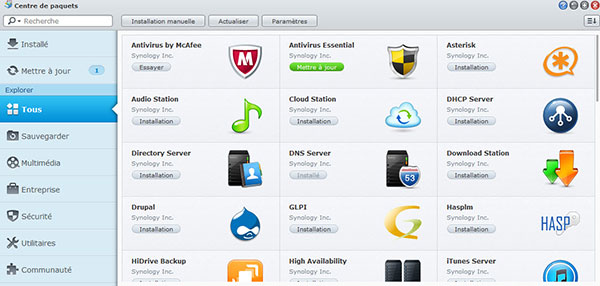 Le nouveau centre de paquets sous DSM4.2