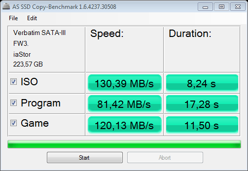 Bench Verbatim SSD 240 Go