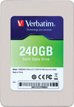 Dessus du disque SSD Verbatim