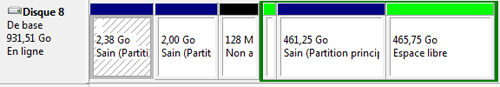 Disque 1To après SHR