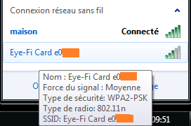 Réseau Ad-hoc Eye-Fi