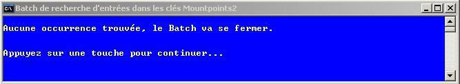 Le batch n'a rien trouvé