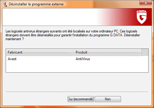 Désinstallation des antivirus déjà présent
