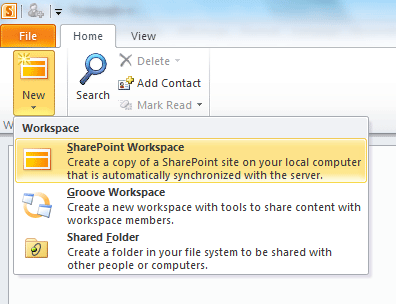 La copie d'un site avec SharePoint Workspace