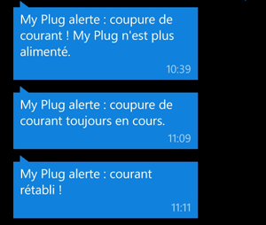 Alerte coupure courant