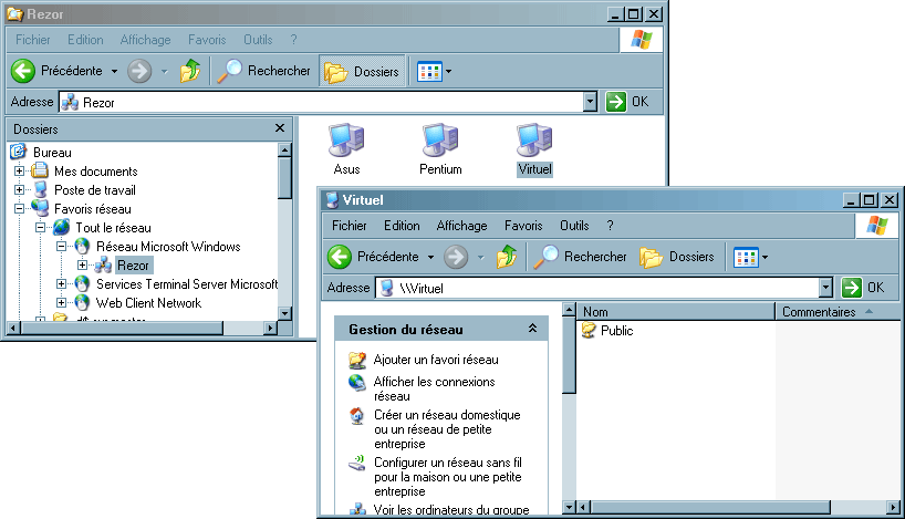 Partage dossier public de l'ordinateur Vista