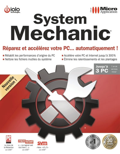 Recto de la boîte de System Mechanic 8