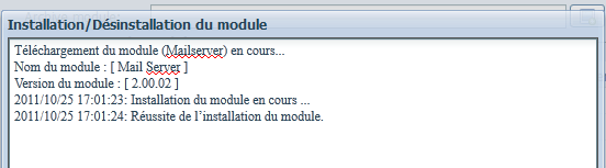 Installation du module mail