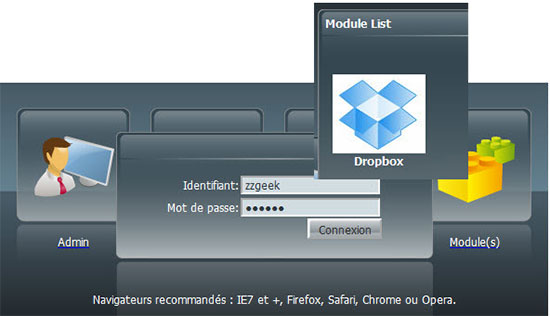 Accéder à Dropbox sur le NAS Thecus N5550