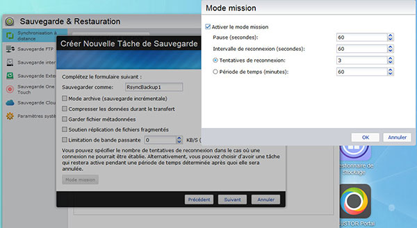 Sauvegarde mode mission