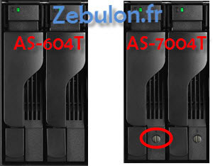 Comparaison des tiroirs des NAS ASUSTOR