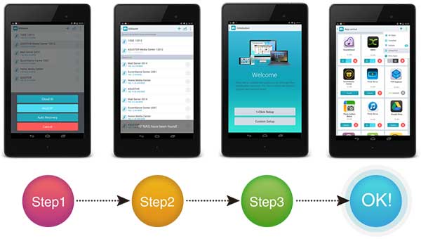 Initialisation NAS sur Android