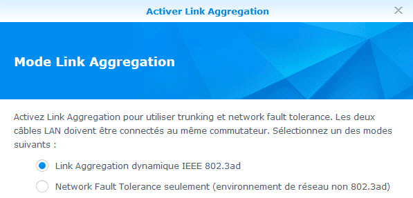 Mode agrégation de liens