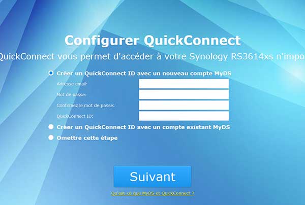 Configuration QuickConnect