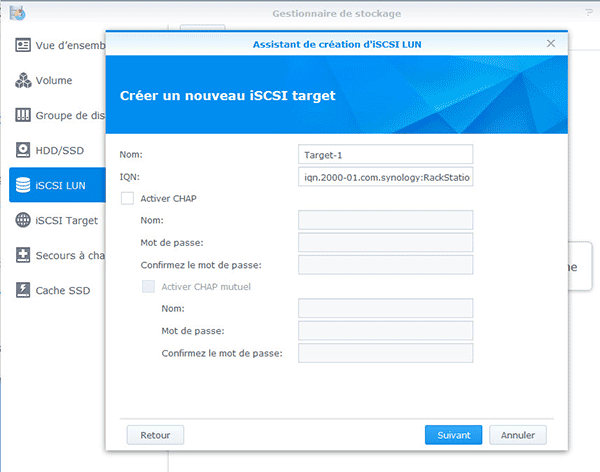 iSCSI target