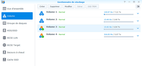 Gestionnaire de stockage