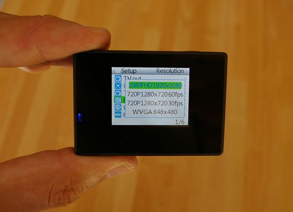 Ecran LCD du SJ400 1080P