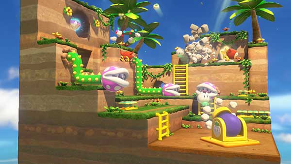 Un niveau en 3D de Captain Toad Treasure Trackers