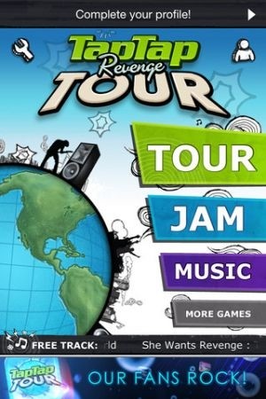 Application iPhone 'Tap Tap Revenge Tour'
