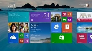 Le bureau de Windows 8.1 avec son fond d'écran personnalisable.