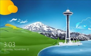 Ecran de verrouillage Windows 8