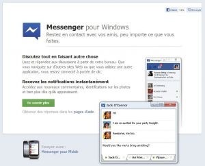 Facebook Messenger est disponible au téléchargement sous Windows.