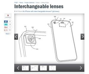 Des images du brevet déposé par Apple concernant un objectif interchangeable pour l'iPhone ont été publiées par le site Cnet.