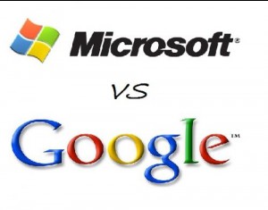 Logos Microsoft et Google