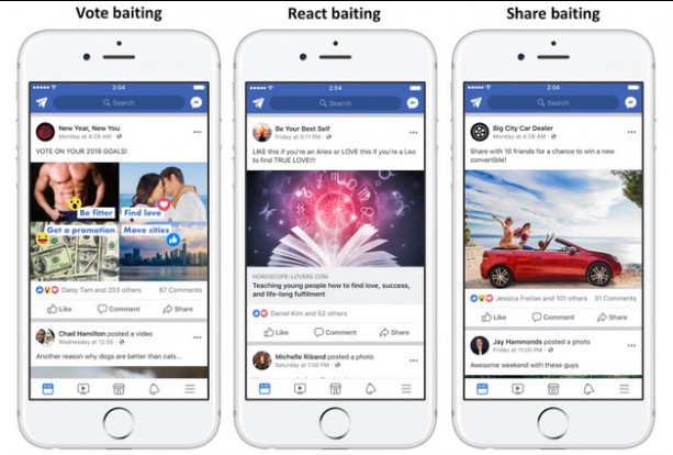 Après les fakenews et le clickbait, Facebook s'attaque à l'engagement bait
